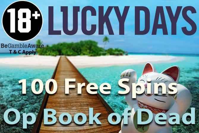 Luckydays casino free spins book of dead